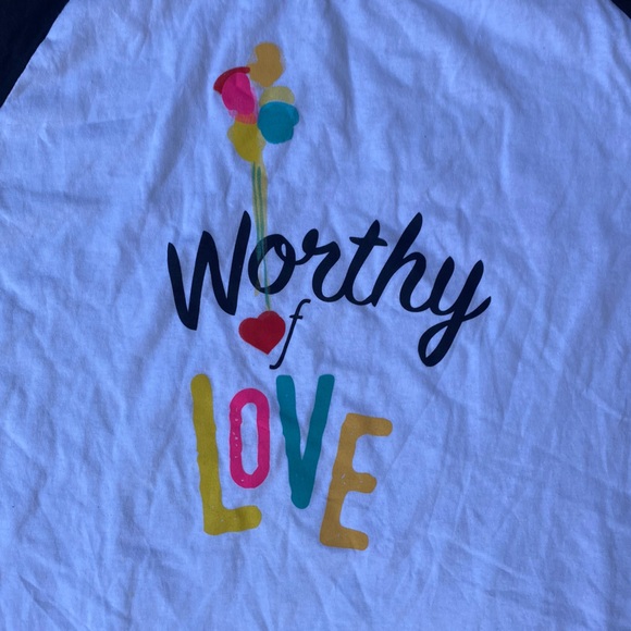 Worthy of Love Baseball Tee NWOT - Picture 2 of 5
